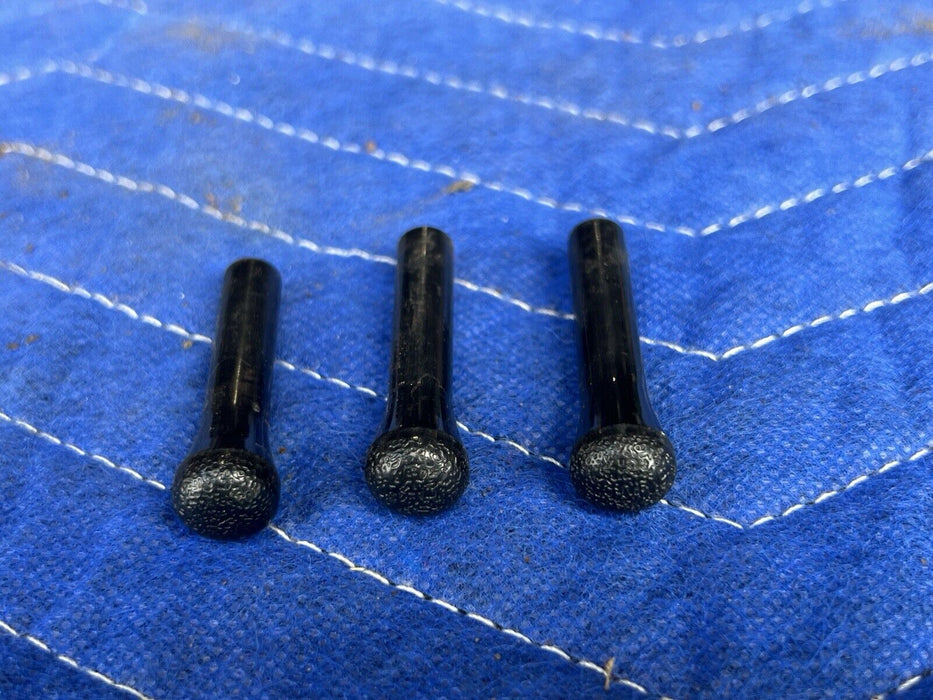 1986-1993 Volvo 240 244 245 Lock Stud Thumb Screw Set Of 3 Trim Black OEM #3795E