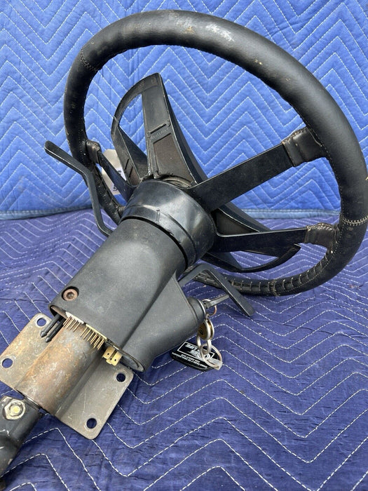 Porsche 914 Steering Column Steering Wheel & Wiper Stalks Ignition & Key #3618E