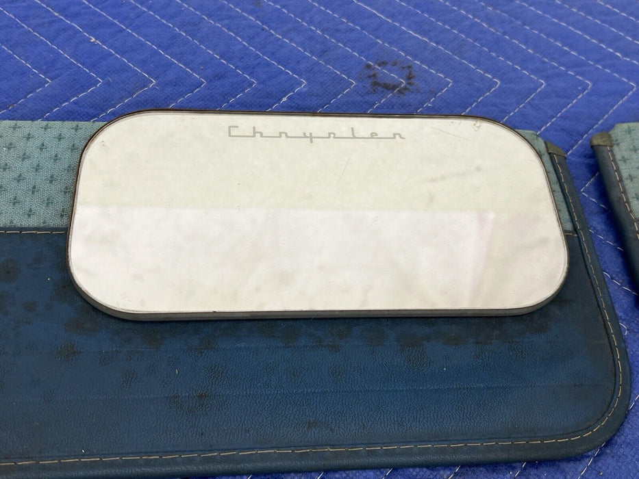 1955-1956 Chrysler Imperial L & R Sun Visor Pair Vanity Mirror Sunvisors #3486E