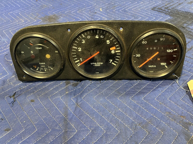 1969-1974 Porsche 914 Gauge Instrument Cluster Speedometer & Bezel OEM #3385E