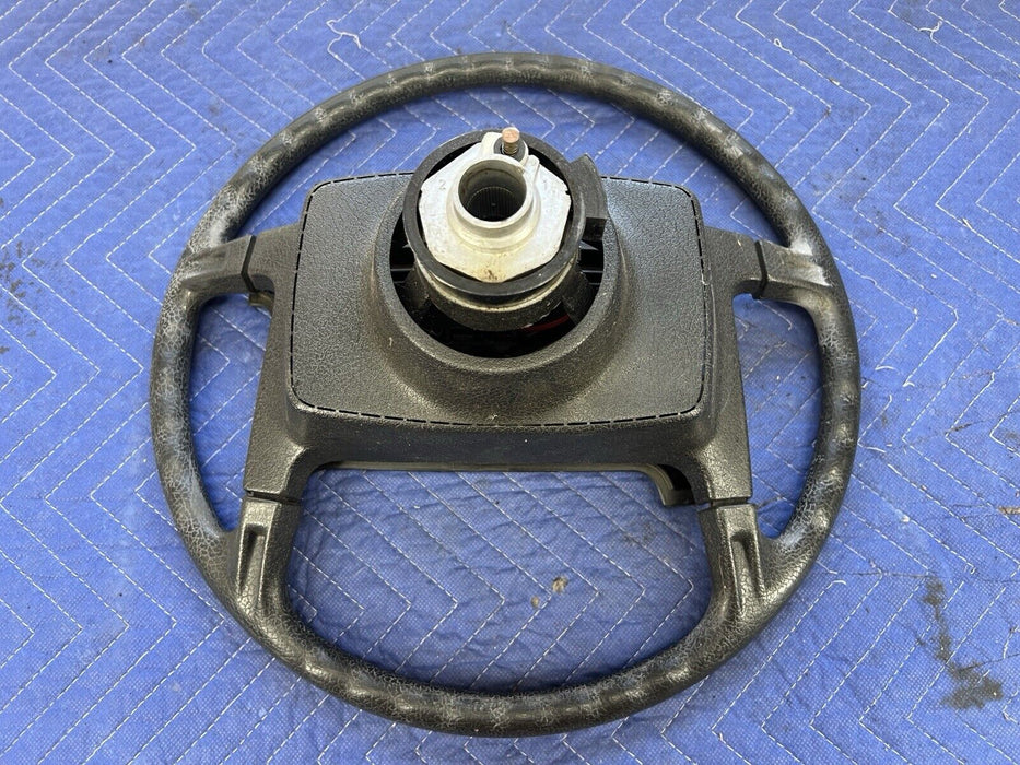 1975-1985 Volvo 240 242 244 245 Steering Wheel & Horn Button Black OEM #3847E