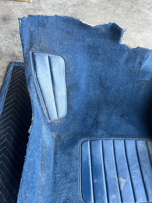 1984-1989 Volvo 740 760 Sedan Blue Front & Rear Molded Carpet Set OEM #1676EM