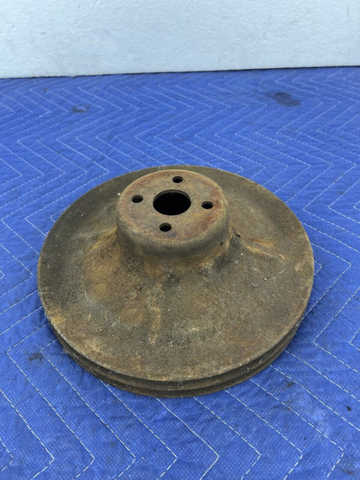 1955-1956 Chrysler Imperial Dual V Belt Engine Pulley Fan 4 Bolt #3502E