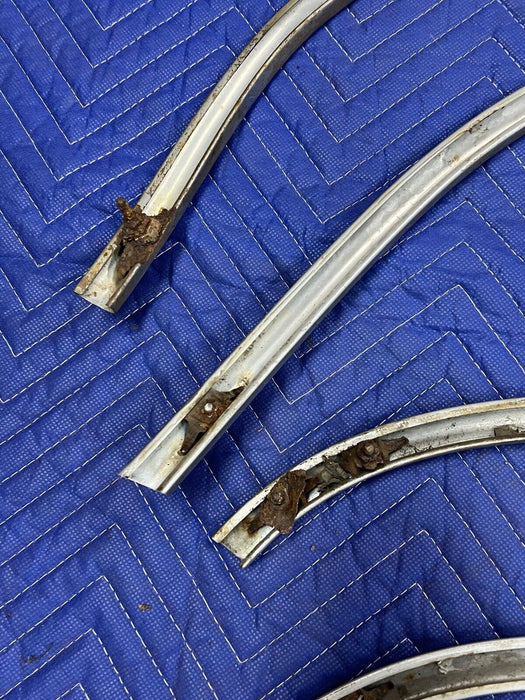 1955-1956 Chrysler Imperial Wheel Well Arch Chrome Trim SS Set of 4 OEM #3487E