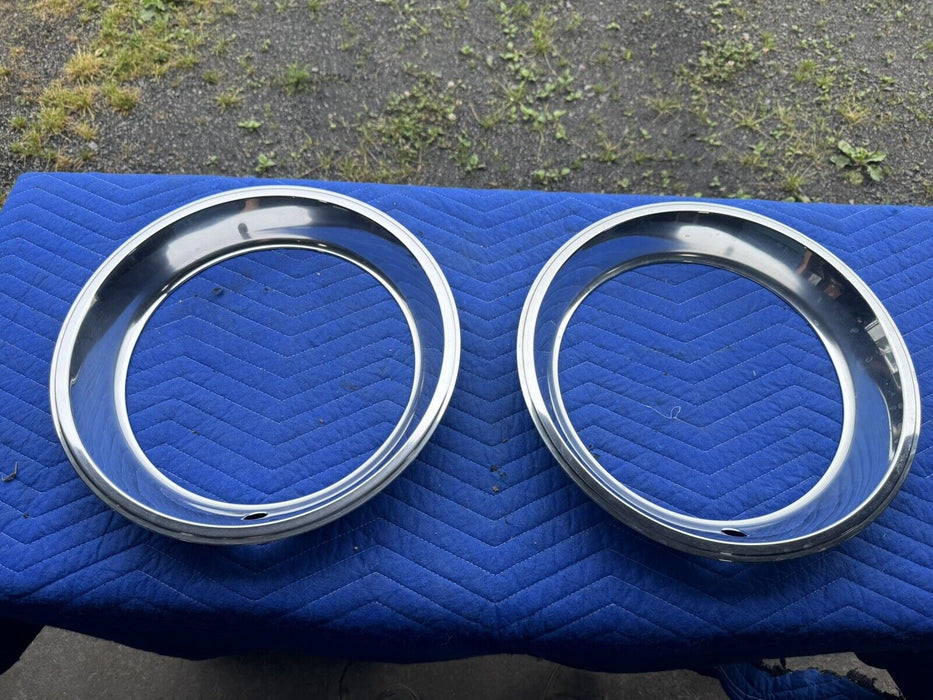 1969 Chevy Camaro Z28 NOS Chrome Trim Ring Set Of 4 9796696 OEM GM #3564E