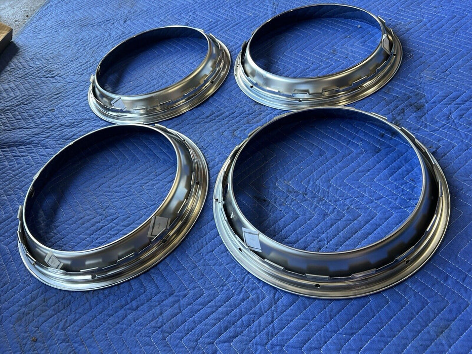 1969 Chevy Camaro Z28 NOS Chrome Trim Ring Set Of 4 9796696 & Box OEM GM #3564E