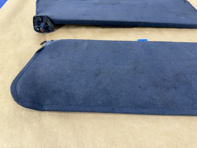 1988-1998 Chevy GMC C/K Truck Suburban Cloth Sun Visor L & R Pair Blue #3463EJ