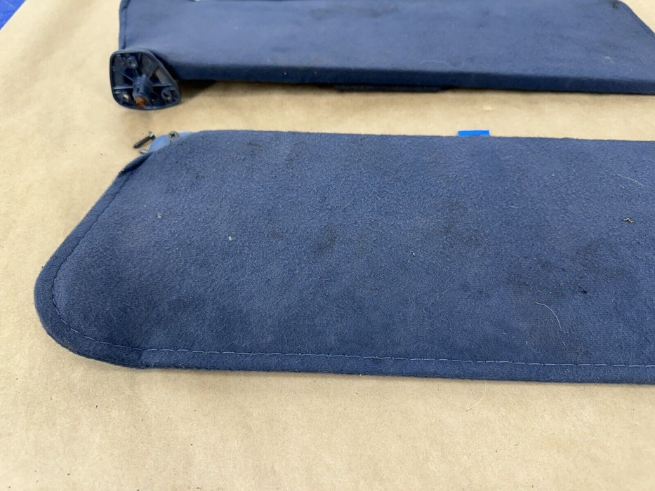 1988-1998 Chevy GMC C/K Truck Suburban Cloth Sun Visor L & R Pair Blue #3463EJ