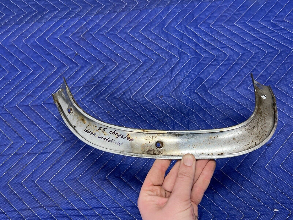 1955-1956 Chrysler Imperial Interior Rear Window Windshield Trim Chrome #3493E