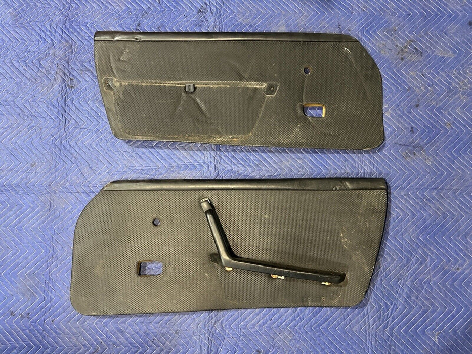 1969-1974 Porsche 914 Door Panel Cards Pair L & R Leatherette Basket OEM #3470E