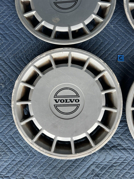 1989-1993 Volvo 240 244 245 Set Of 4 Hub Caps 3540176 14” Wheel Cover OEM #3637E