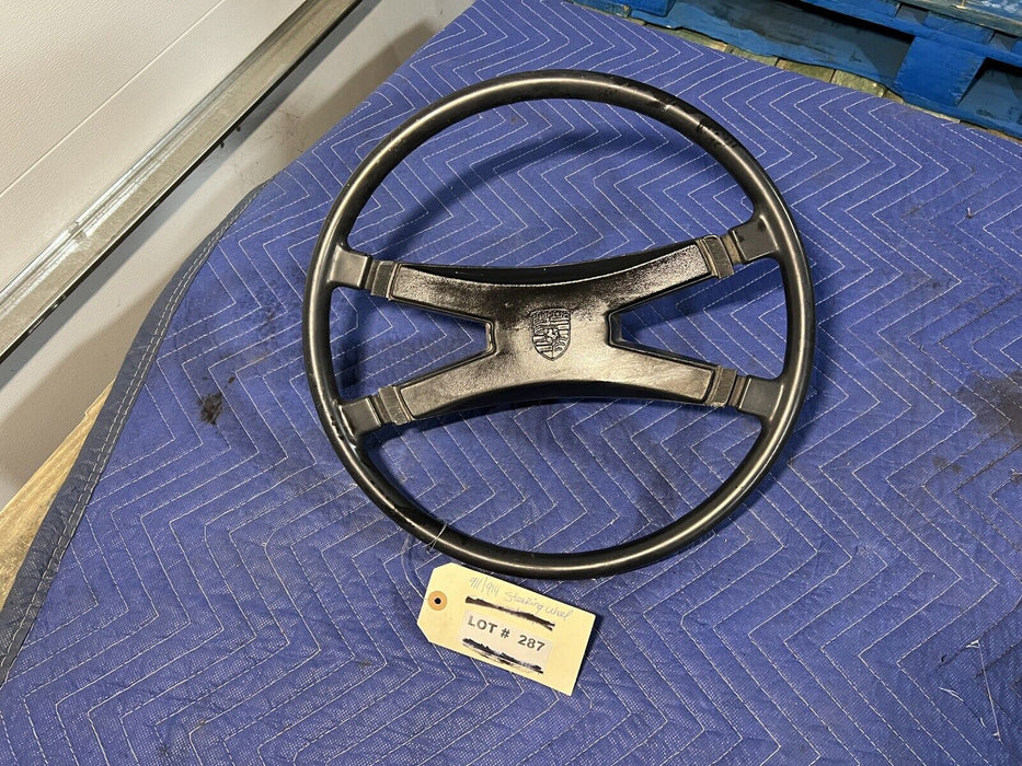 1969-1973 Porsche 911 914 Steering Wheel & Center Pad Hard Rubber OEM #3383E