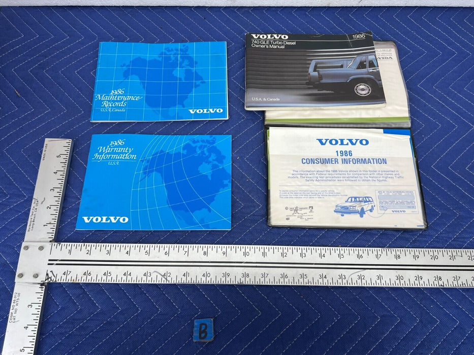 1984-1989 Volvo 740 760 Sedan Owner's Manual Book Set User Guide OEM #1632EM