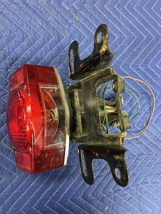 1974 Honda CB450 CB550 Rear Tail Light Assembly & Bracket Lens Stanley OE #3488E