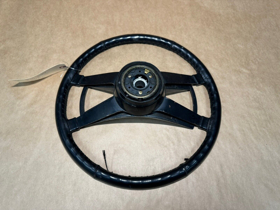 1965-1973 Porsche 911 912 914 Leather Steering Wheel & Center Pad 380mm #3423E