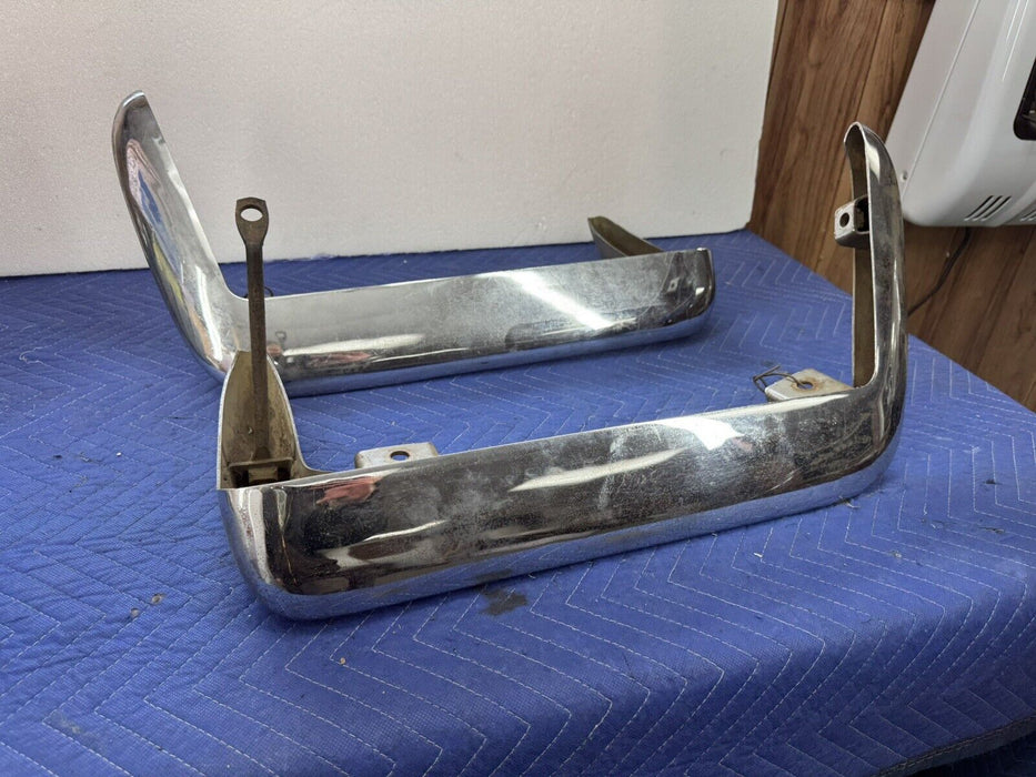 1968-1973 Corvette C3 Chrome Rear Bumper Pair Left & Right GM OEM #3844E