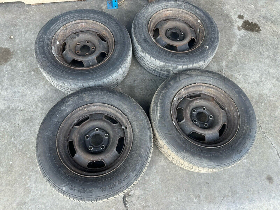 1986-1993 Volvo 240 244 245 Set Of 4 Steel Wheels 5.5J 14” ET20 5x108 OEM #3786E