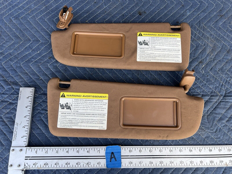 2005-2011 Audi A6 Sun Visor Shade Pair Tan Left & Right Sunvisor OEM #1SB