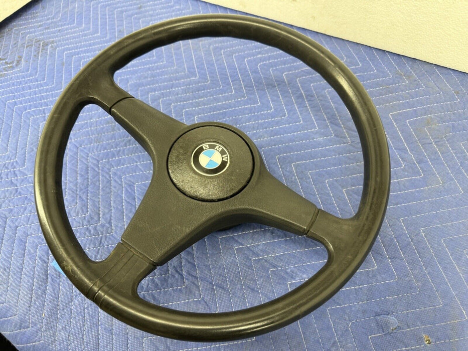 1986-1992 BMW E30 325i 318i Steering Wheel Fine Spline 3 Spoke Rubber OEM #3533E