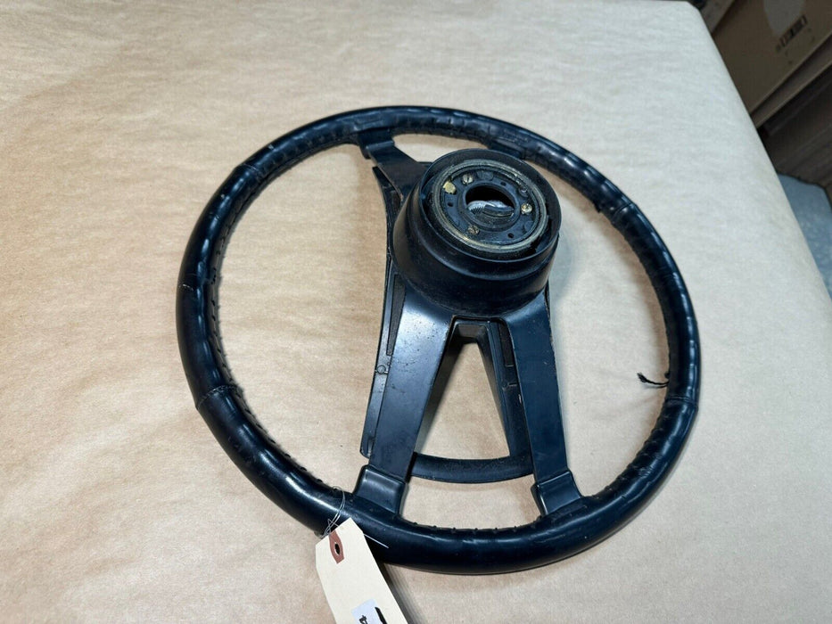 1965-1973 Porsche 911 912 914 Leather Steering Wheel & Center Pad 380mm #3423E