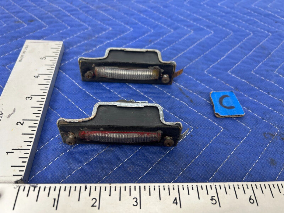 1983-1985 Porsche 944 Hella License Plate Light Lamp Assembly Pair OEM #1804EM