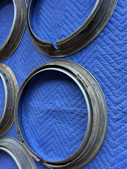 1967-1968 Chevy Camaro Z28 15x6 Rally Chrome Trim Rings Set Of 5 OEM GM #3577E