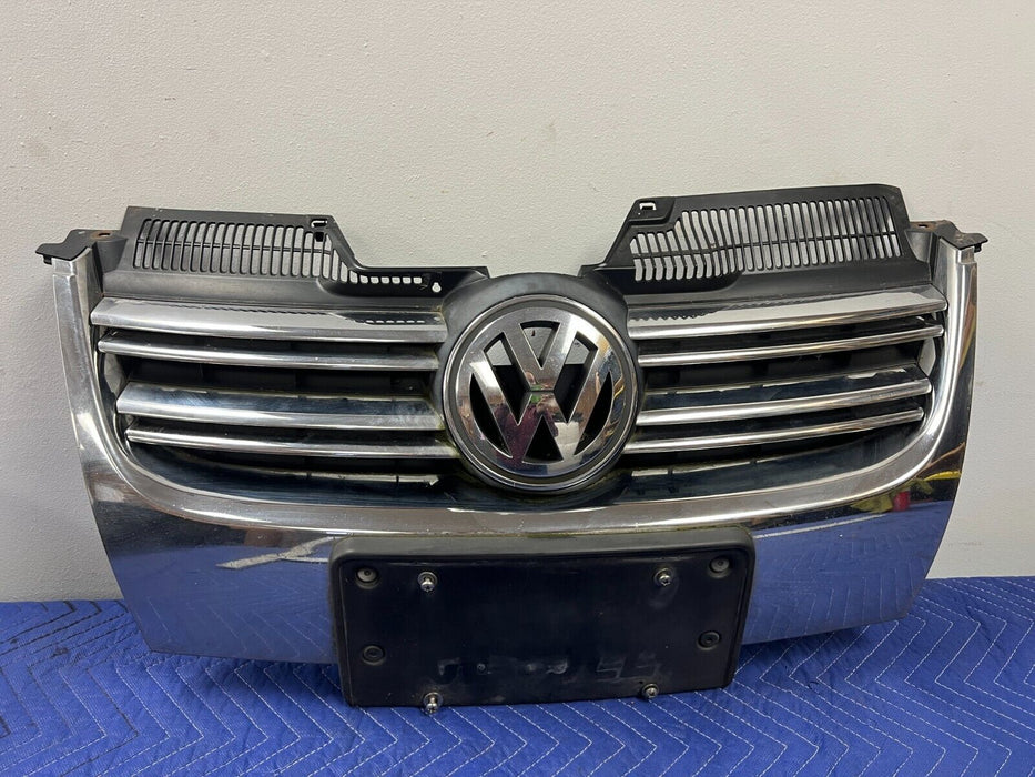 2006-2010 VW Jetta 2.5L Front Upper Radiator Bumper Grille Trim w/Emblem #128MC