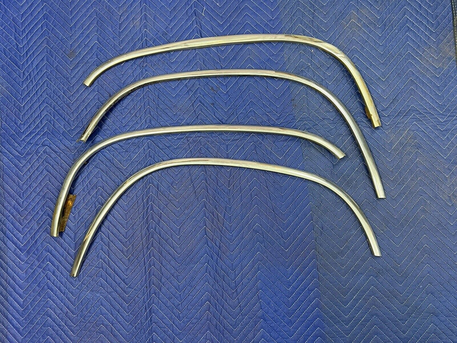 1955-1956 Chrysler Imperial Wheel Well Arch Chrome Trim SS Set of 4 OEM #3487E