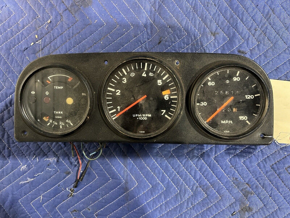 1969-1974 Porsche 914 Gauge Instrument Cluster Speedometer & Bezel OEM #3385E