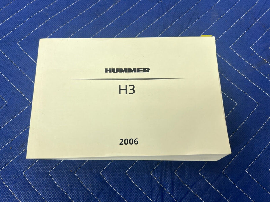 2006-2010 Hummer H3 Owner's Manual User Guide Handbook w/ Case Set OEM #1392EM