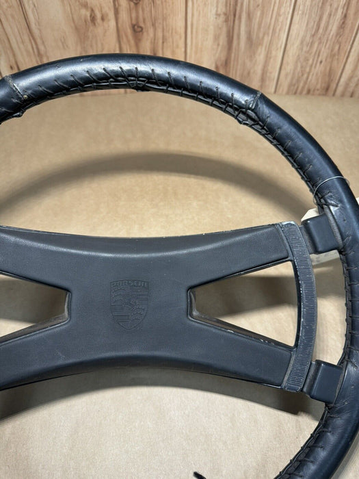 1965-1973 Porsche 911 912 914 Leather Steering Wheel & Center Pad 380mm #3423E