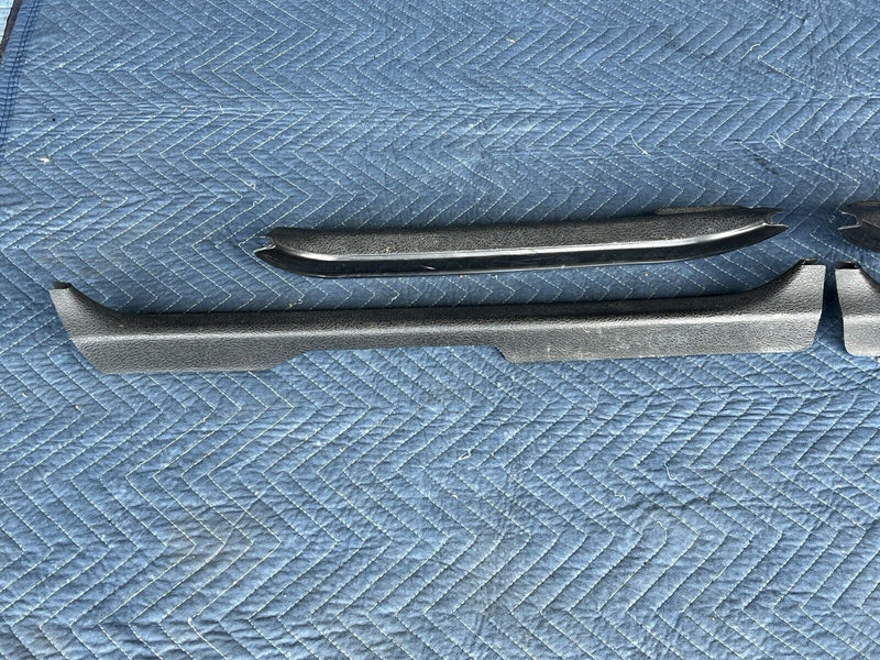 1986-1993 Volvo 240 244 245 Set Of 4 Door Sill Scuff Trim Entry Black OEM #3604E