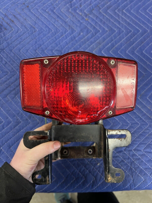 1974 Honda CB450 CB550 Rear Tail Light Assembly & Bracket Lens Stanley OE #3488E