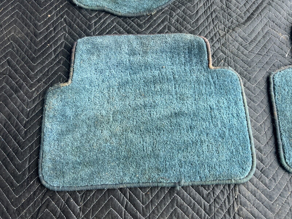 1984-1989 Volvo 740 760 Sedan Blue Front & Rear Carpet Floor Mat Set OEM #1677EM