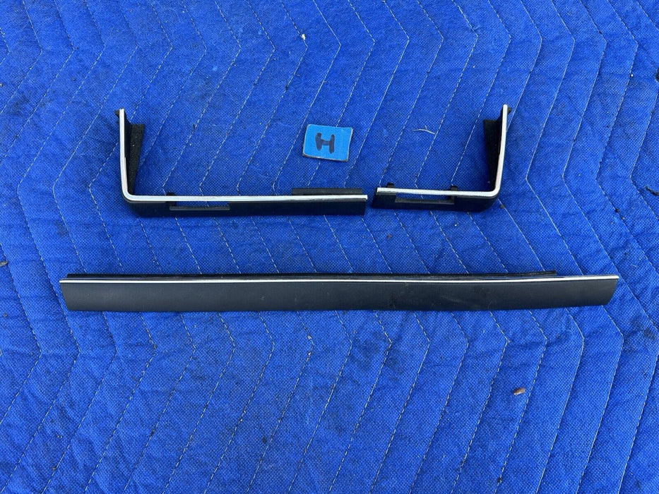 1986-1993 Volvo 240 244 245 Dash Lower Vent Trim Set Of 3 Chrome Black OE #3659E