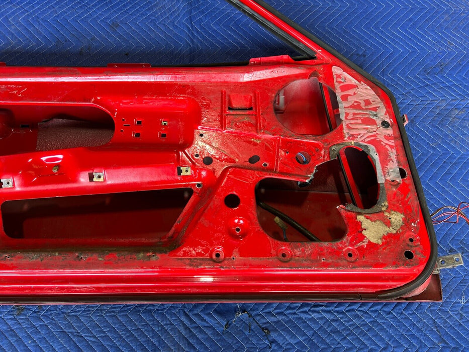 1983-1985 Porsche 944 Front Left LH Driver Red Door Assembly Panel OEM #1759EM