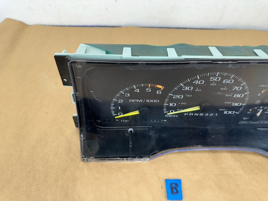 Chevy 1995-1998 1500 Silverado Gauge Cluster Speedometer Instrument OEM #1093CNJ