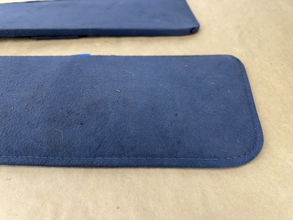 1988-1998 Chevy GMC C/K Truck Suburban Cloth Sun Visor L & R Pair Blue #3463EJ