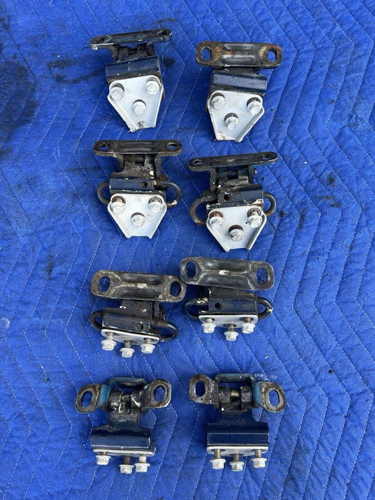 1986-1993 Volvo 240 245 Complete Set Of 8 Door Hinges Upper & Lower OEM #3649E