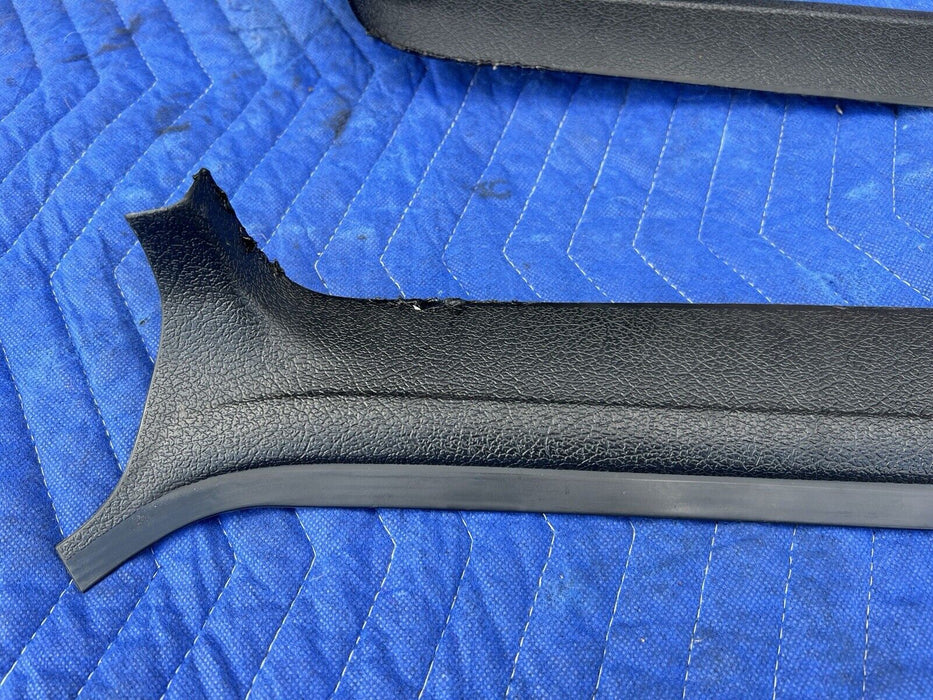 1986-1993 Volvo 240 244 245 L & R Windshield A Pillar Trim Black OEM #3706E