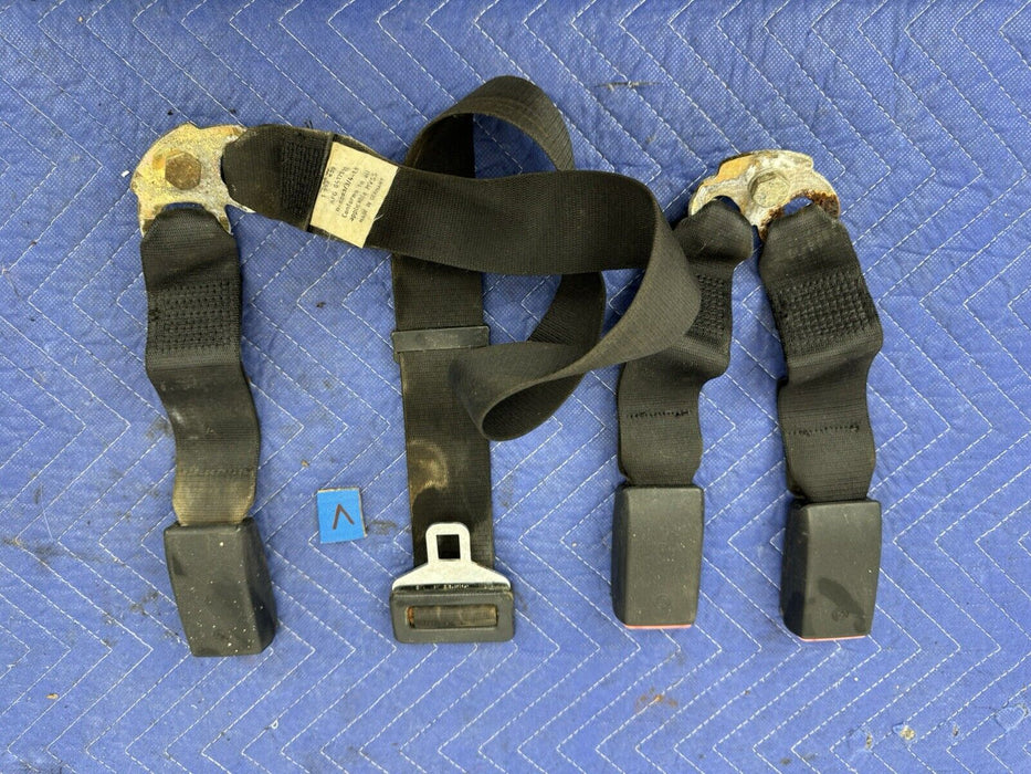 1983-1992 BMW E30 318i 325i Rear Seat Belt Buckles & Center Lap Belt OEM #3391E