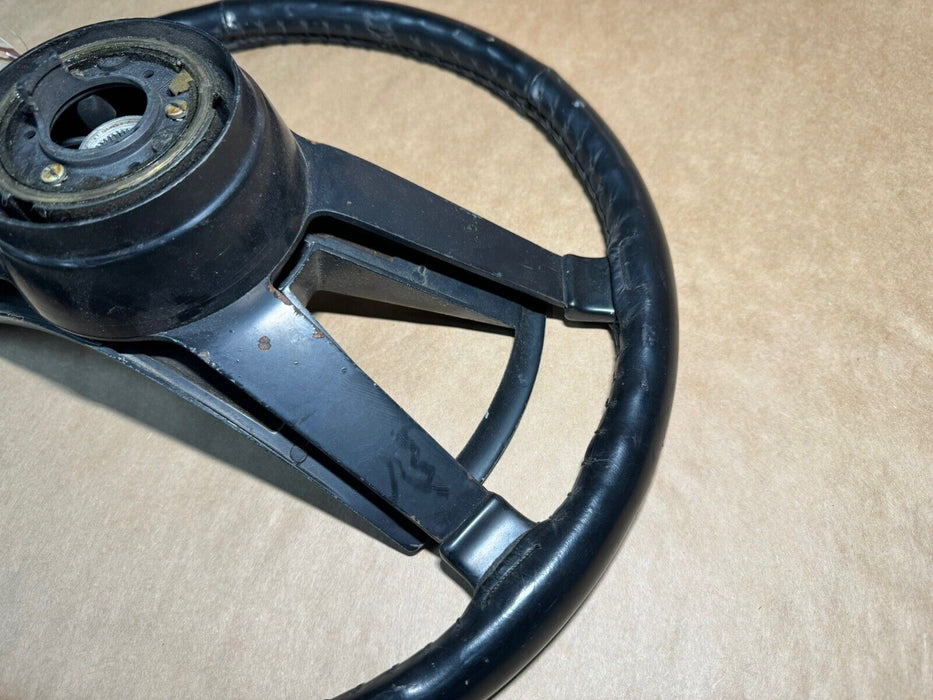 1965-1973 Porsche 911 912 914 Leather Steering Wheel & Center Pad 380mm #3423E