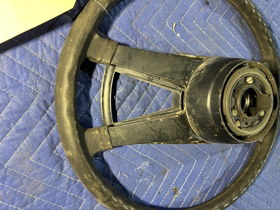 1965-1973 Porsche 911 912 914 Leather Steering Wheel & Center Pad 380mm #3421E