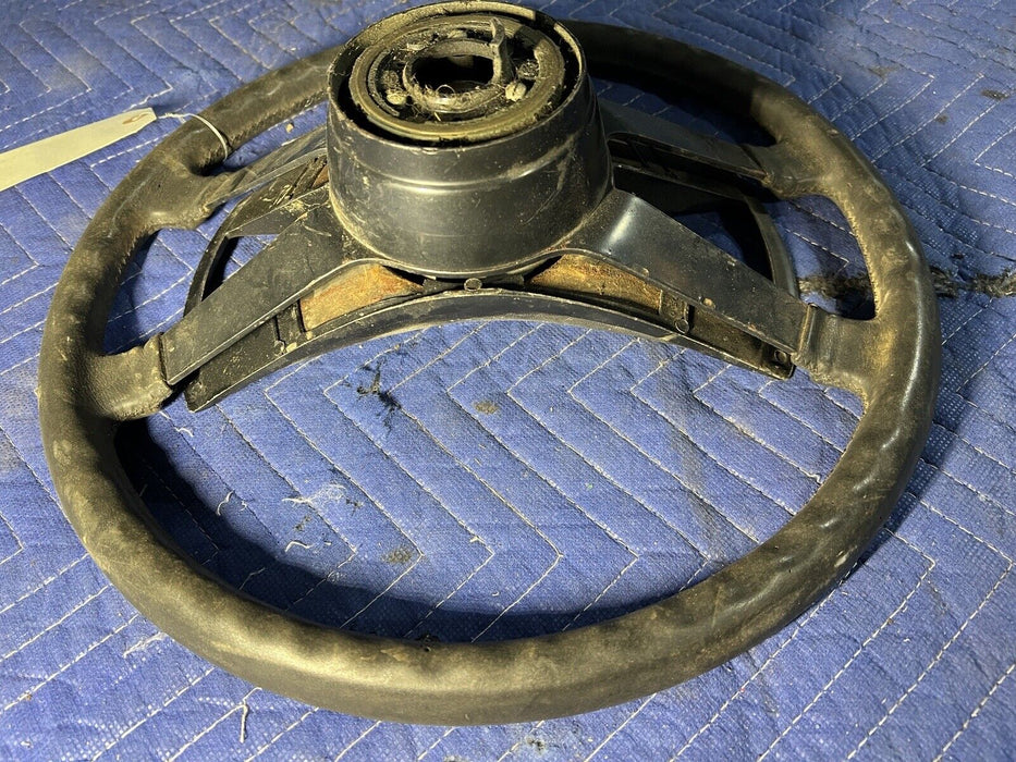 1965-1973 Porsche 911 912 914 Leather Steering Wheel & Center Pad 380mm #3421E