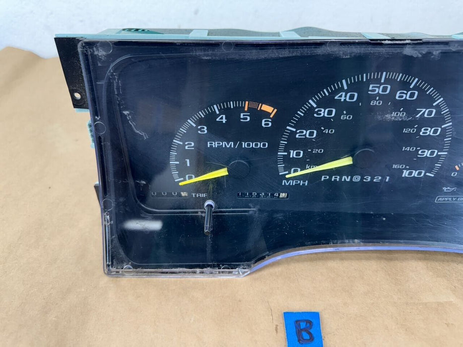 Chevy 1995-1998 1500 Silverado Gauge Cluster Speedometer Instrument OEM #1093CNJ