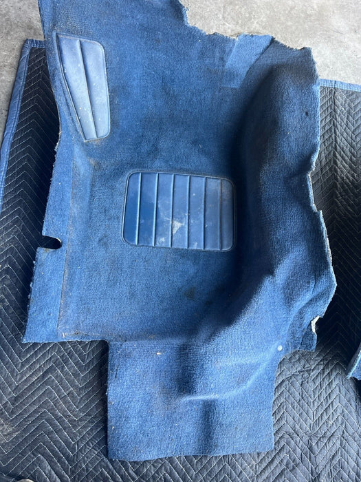 1984-1989 Volvo 740 760 Sedan Blue Front & Rear Molded Carpet Set OEM #1676EM