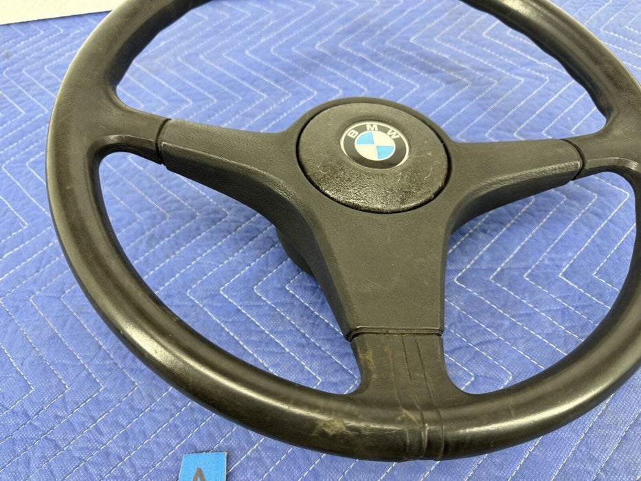 1986-1992 BMW E30 325i 318i Steering Wheel Fine Spline 3 Spoke Rubber OEM #3533E