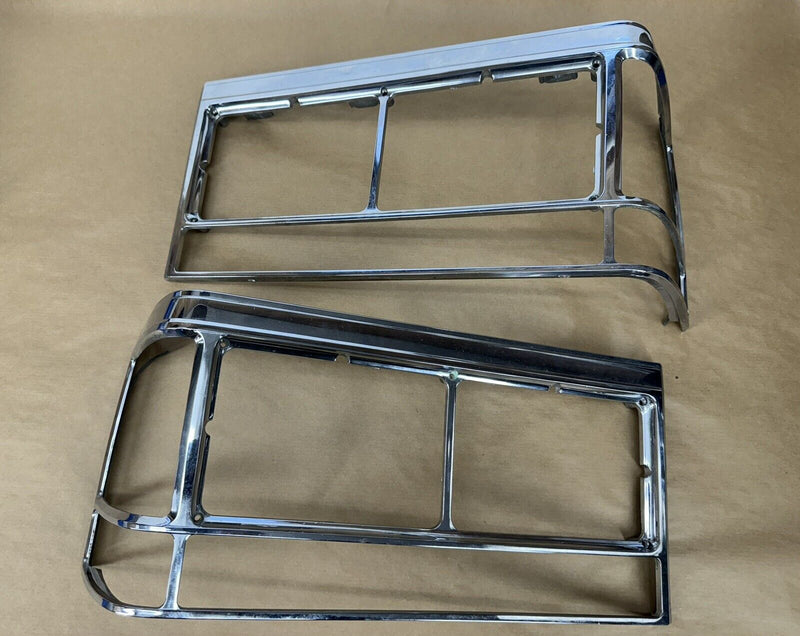 1980-1989 Cadillac Deville Fleetwood Left & Right Chrome Headlight Bezel #3818E