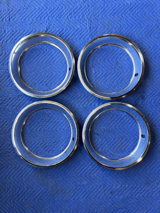 1969 Chevy Camaro Z28 NOS Chrome Trim Ring Set Of 4 9796696 & Box OEM GM #3564E