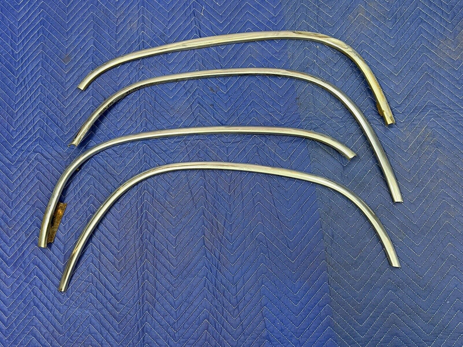 1955-1956 Chrysler Imperial Wheel Well Arch Chrome Trim SS Set of 4 OEM #3487E